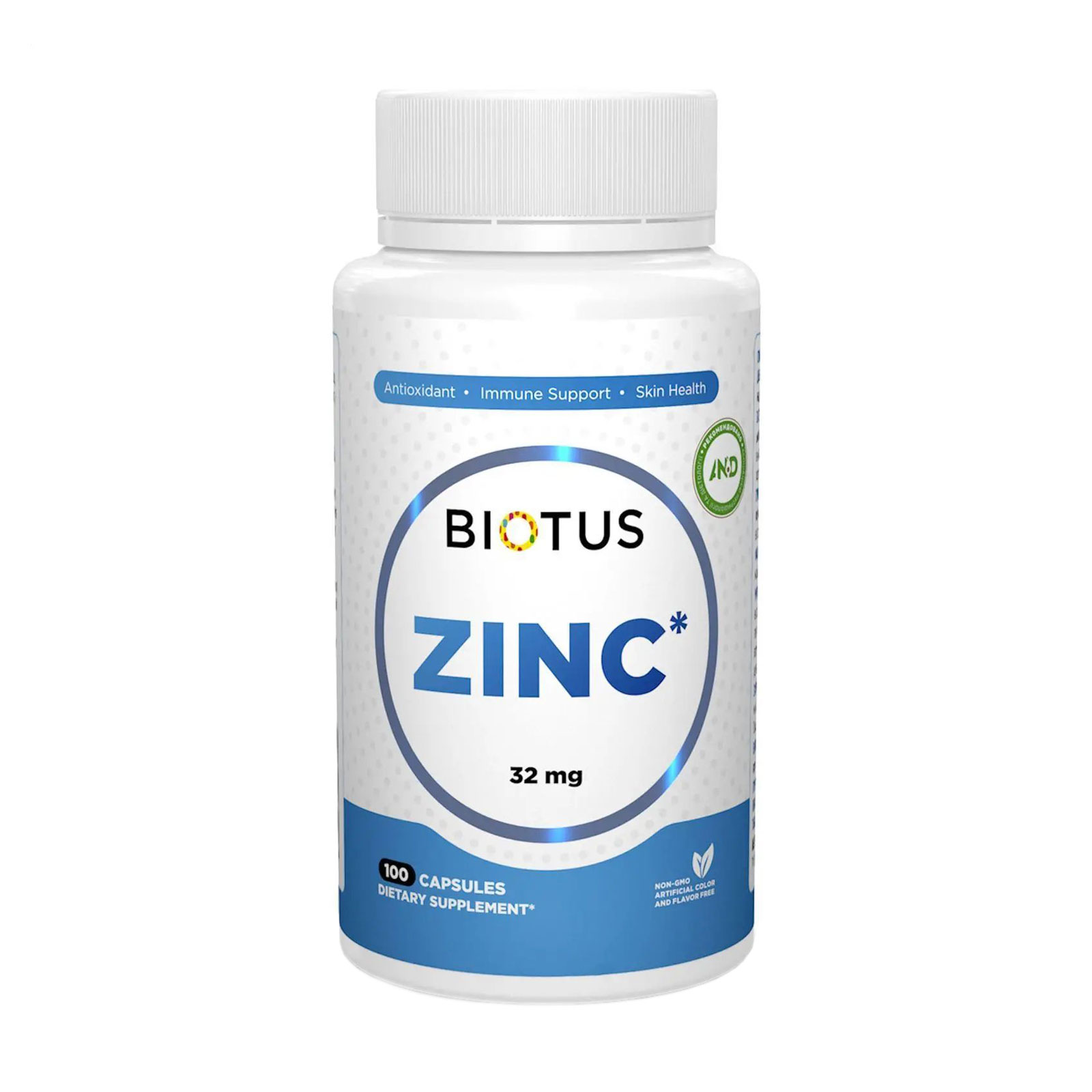 Цинк Biotus Zinc 32 мг, 100 капсул